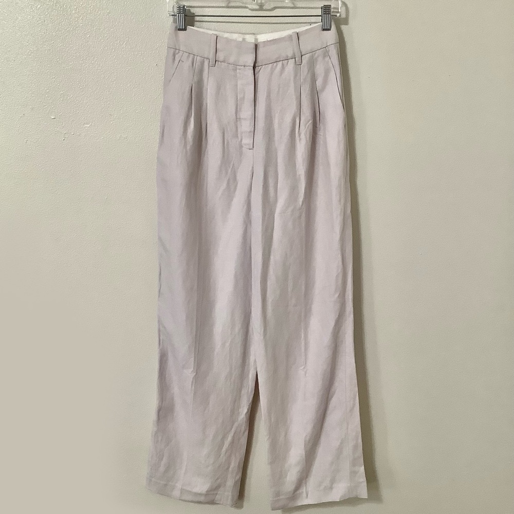 Aritzia Wide Leg Trousers in Light Lavender